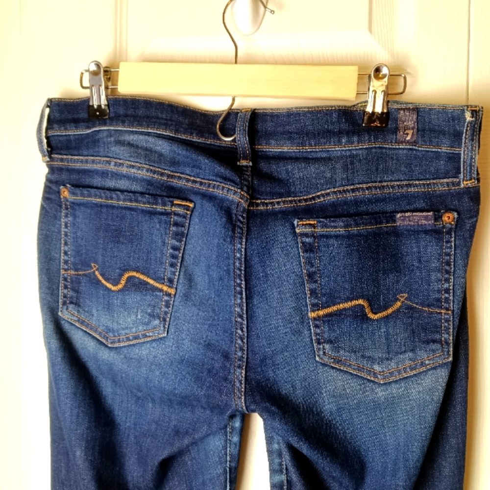 7 For All Mankind Jeans Women 30 Gwenevere Stretch Skinny Mid 9" Rise Seven